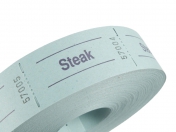 Rollen-Wertmarken, 1000 Abrisse, mit Aufdruck Steak, blau