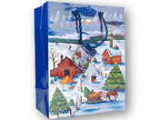 Geschenktüte Weihnachten, Winterlandschaft, 177 x 228 mm,...