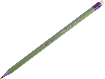 BIC Bleistift Evolution 646, HB, mit Radierer, gestreift grün/lila