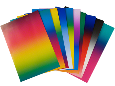 Regenbogen-Tonpapier, ca. 24x34 cm, P/10 Blatt, farbig sortiert