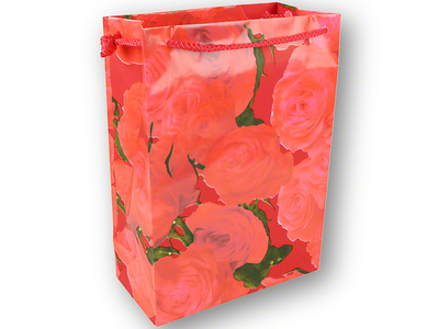Geschenktüte Rosen, 200 x 275 mm, rot