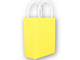 Neutrale Geschenktüte, 150 x120x55 mm, gelb