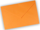 Briefumschlag 12x18cm, gummiert, orange