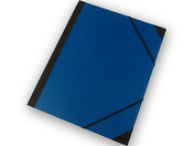 Zeichnungsmappe mit Elastikbändern, 1.230g/qm, 26x33cm, blau