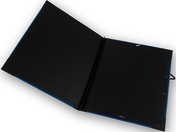 Zeichnungsmappe mit Elastikbändern, 1.230g/qm, 26x33cm, blau