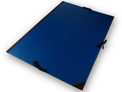 Zeichnungsmappe mit Verschlussbändern, 1.230g/qm, 52x72cm, blau