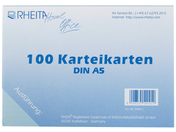Rheita Karteikarten DIN A5, P/100 Stück, liniert, blau