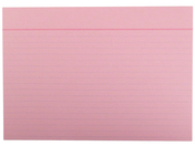 Rheita Karteikarten DIN A5, P/100 Stück, liniert, rosa