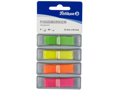 Tapeflex-Pagemarker, Transparent-Neon-Mix pink, orange, gelb, grün