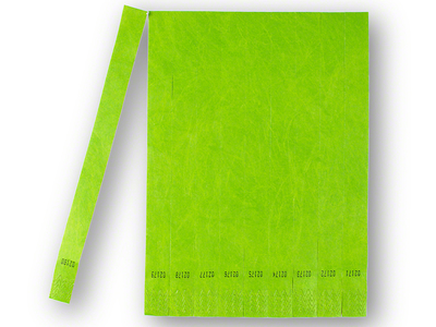 TYSTAR-Eintrittskontrollbänder, hellgrün, P/10
