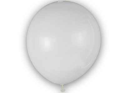 Luftballons, Ø 7" / ca. 18 cm, Umfang 55/60 cm, weiss, P/100