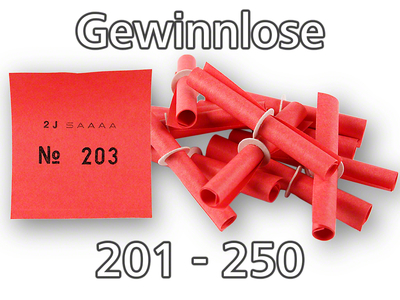 maru-Röllchenlose mit Pappringverschluß, rot, Nummernsatz 201-250