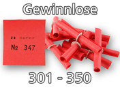 maru-Röllchenlose mit Pappringverschluß, rot, Nummernsatz 301-350