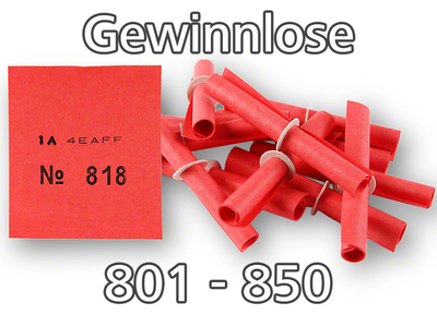 maru-Röllchenlose mit Pappringverschluß, rot, Nummernsatz 801-850