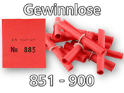 maru-Röllchenlose mit Pappringverschluß, rot, Nummernsatz 851-900