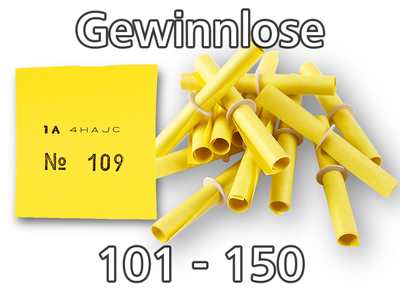 Röllchenlose gelb, 101 - 150