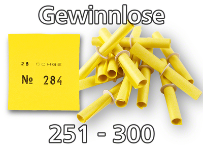 Röllchenlose gelb, 251 - 300