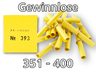 Röllchenlose gelb, 351 - 400