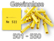 Röllchenlose gelb, 501 - 550