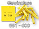 Röllchenlose gelb, 551 - 600