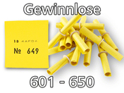 Röllchenlose gelb, 601 - 650
