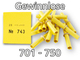 Röllchenlose gelb, 701 - 750