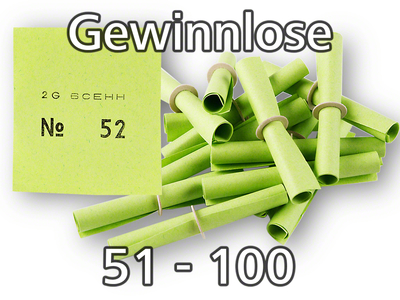Röllchenlose grün, 51 - 100