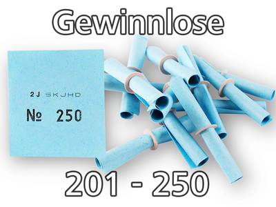 Röllchenlose blau, 201 - 250