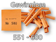 Röllchenlose orange, 551 - 600