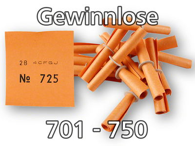 Röllchenlose orange, 701 - 750
