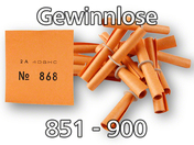 Röllchenlose orange, 851 - 900