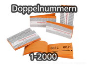 Doppelnummern Set, orange, 1-2000, (2 x P/1000 in 100er...