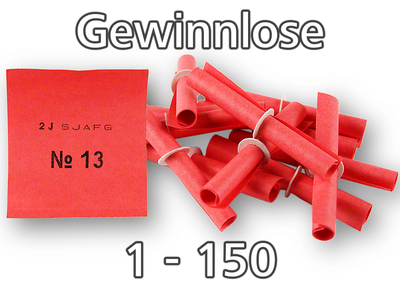 maru-Röllchenlose mit Pappringverschluß, rot, Nummernsatz 1-150