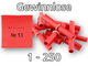 maru-Röllchenlose mit Pappringverschluß, rot, Nummernsatz 1-250