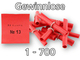maru-Röllchenlose mit Pappringverschluß, rot, Nummernsatz 1-700