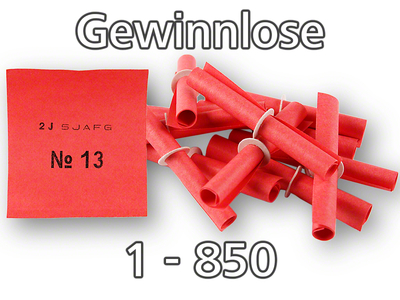 maru-Röllchenlose mit Pappringverschluß, rot, Nummernsatz 1-850