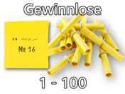 Röllchenlose gelb, Set 1-100