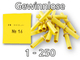 Röllchenlose gelb, Set 1-250