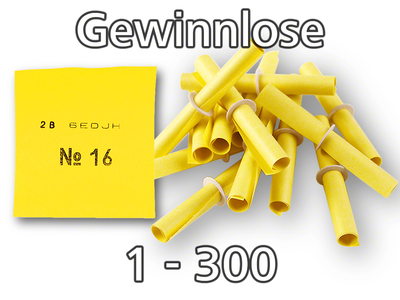 Röllchenlose gelb, Set 1-300