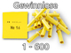 Röllchenlose gelb, Set 1-600
