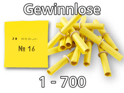 Röllchenlose gelb, Set 1-700