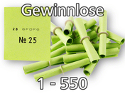 Röllchenlose grün, Set 1-550