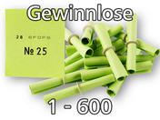 Röllchenlose grün, Set 1-600