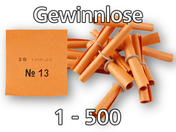 Röllchenlose orange, Set 1-500