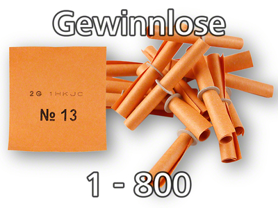Röllchenlose orange, Set 1-800