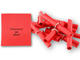maru-Röllchenlose mit Pappringverschluß, rot, 100 Nieten