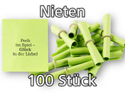 Röllchenlose grün, 100 Nieten, P/100