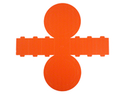 Rundlaternen-Rohlinge aus 3D-Wellpappe, 22cm hoch, 5 Stück, orange