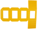 Laternenrohling-Mini aus 3D-Wellpappe, 10x10x12cm, 5 Stück, gelb