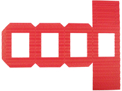 Laternenrohling-Mini aus 3D-Wellpappe, 10x10x12cm, 5 Stück, rot